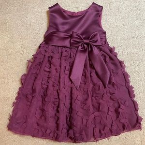 Purple dress with flutter detail  3T